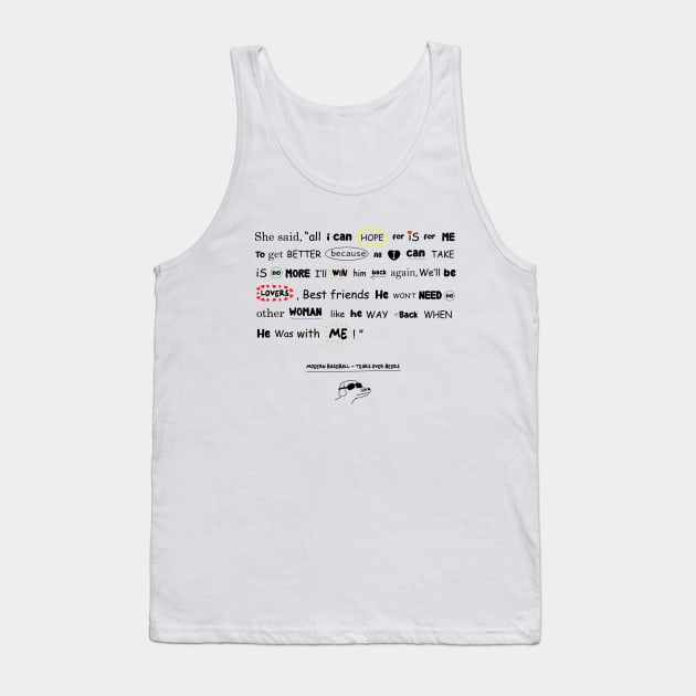 Modern Baseball Lyrics Tank Top by In every mood